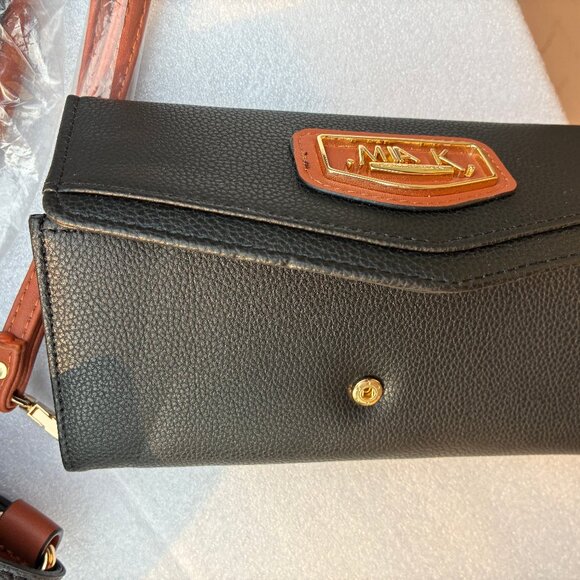 Mia K. Collection Black Vegan Handbag Wallet NEW - Picture 7 of 16